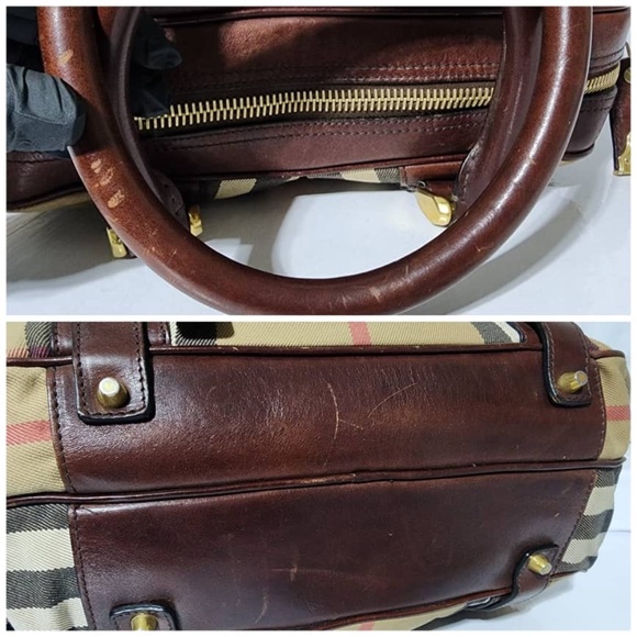 Authentic Burberry Nova Check Canvas and Leather Ashbury Knight Bag Beige/Brown - Picture 7 of 16